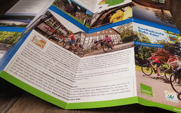 Flyer der GeoRadroute Ruhr-Eder