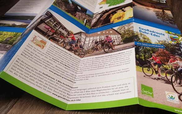 Flyer der GeoRadroute Ruhr-Eder