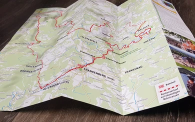 Overview map of the Ruhr-Eder GeoRadroute
