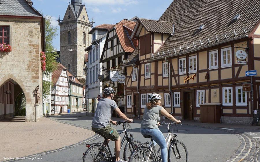 Radfahrer Altstadt Korbach Georadroute Radfahrer Altstadt Korbach Georadroute