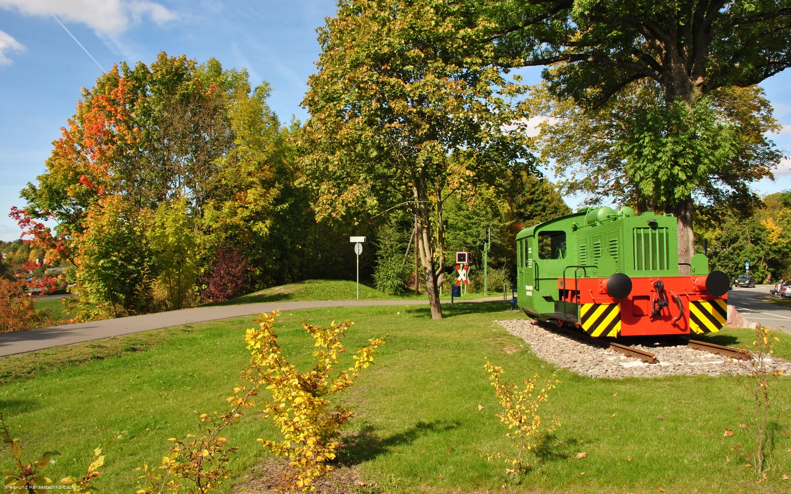 Radknoten Korbach mit Lok