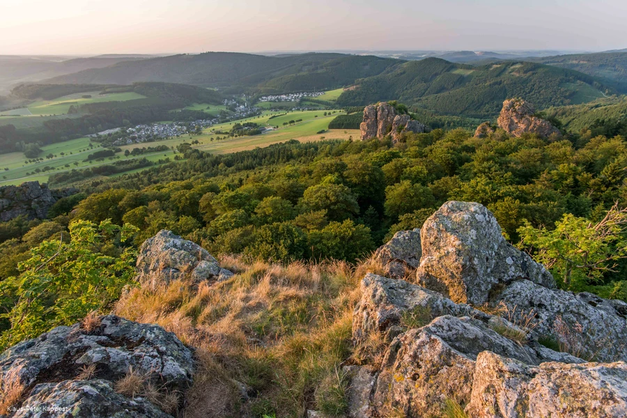 You have a wonderful view from the Buchhauser Steinen.