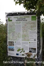 Schild Erlebnispunkt/Radroute Steine und Mehr